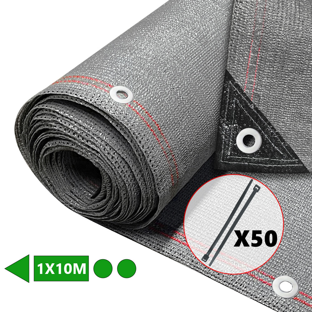 Image of Vounot Hdpe Privacy Windbreak, Wind And Tear-resistant, Uv Protection For Garden, Balcony, Terrace, Fence, 230g/m², 1x10m, With Fasteners And Clips