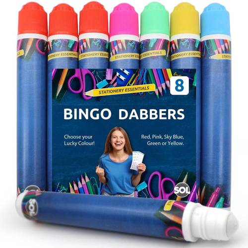 8 48 pack bingo dabbers non drip bingo pens marker daubers in mixed colours bingo ink markers for cards tickets bingo hall fun