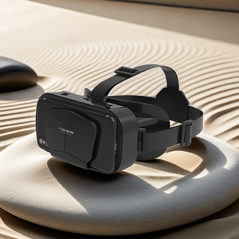 TEMU 3d Vr Headset - Telescope Design, Pvc Material, Glasses For Gaming & Movies, Role-playing Game Accessories