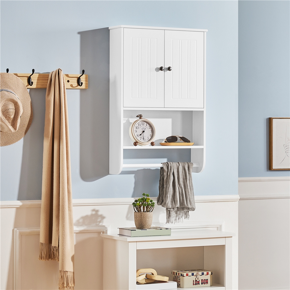 Costoffs Wardrobe Shelf Wall Cabinet Upper Cabinet Hanging Cabinet Kitchen Cabinet Bathroom Cabinet Storage Cabinet With Height-adjustable Shelf And Door