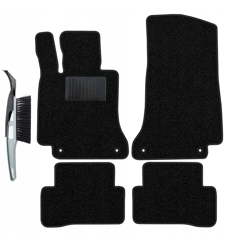 Velour Car Mats Set Compatible With Mercedes W205 (2014-2021)