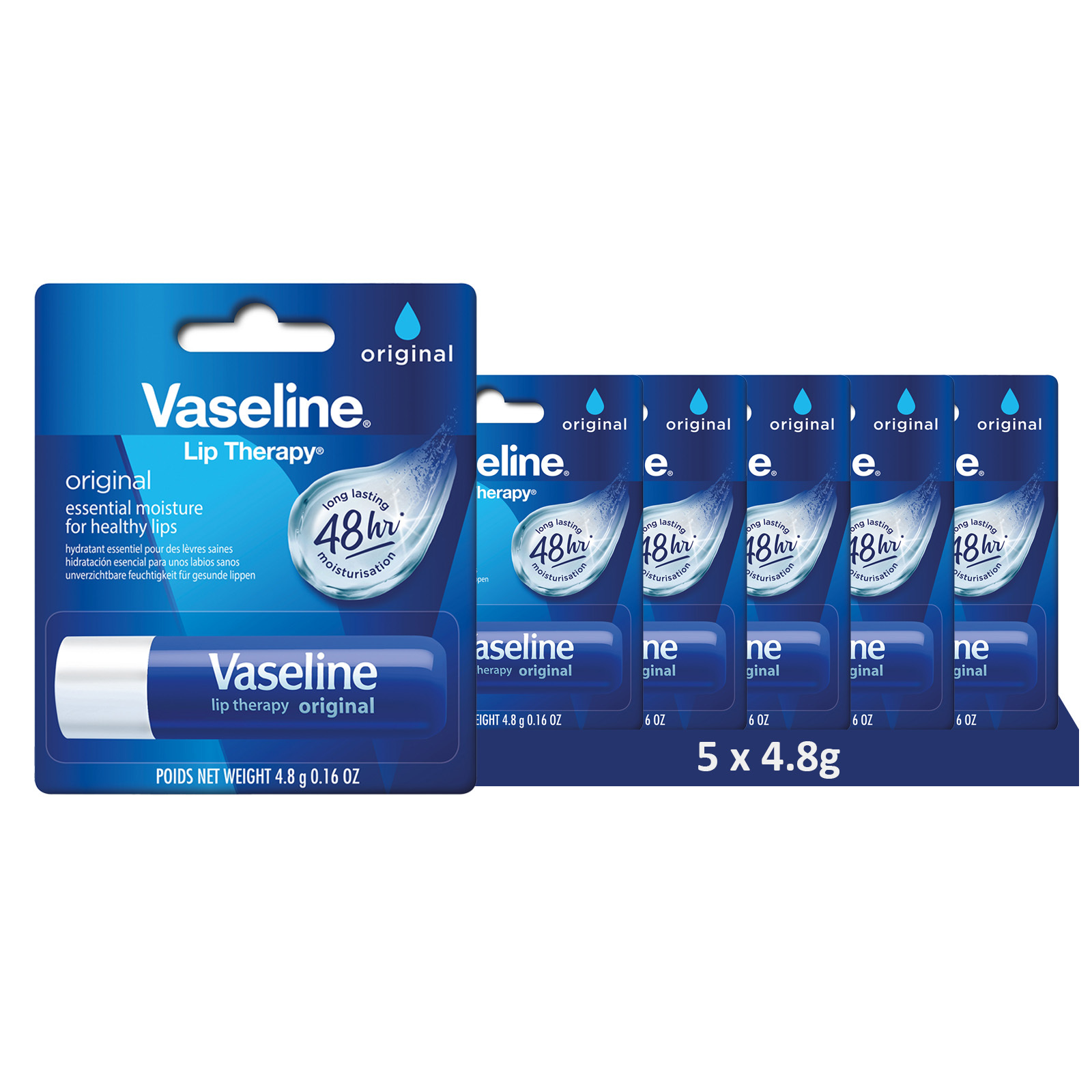 Vaseline , Nourishing Lip Balm, Lipstick For Pleasantly Soft And Protected Lips, 4.8g