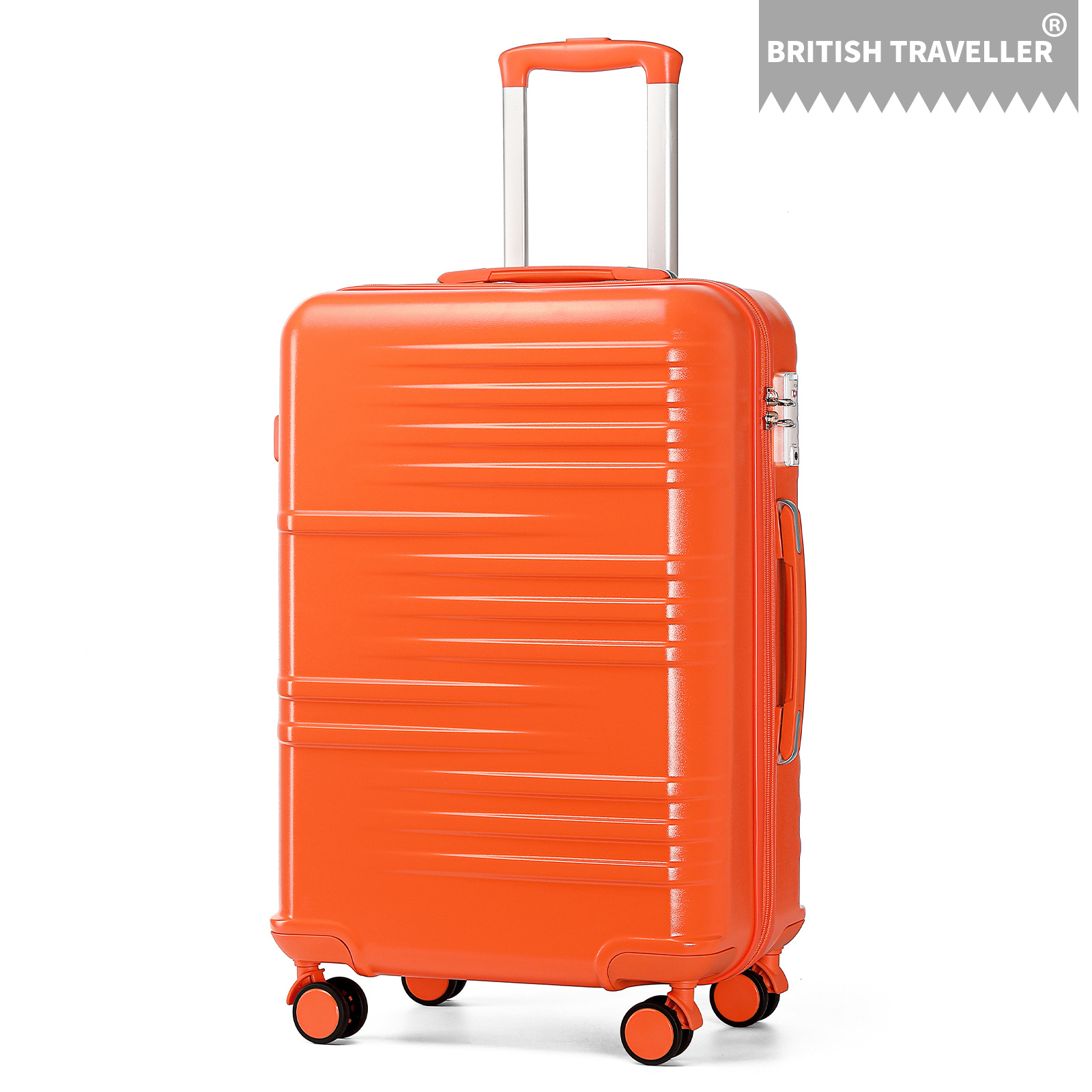 Image of 1pcs/2pcs /3pcs Of 20inch 24inch 28inch British Cabin Suitcase Set Abs + Pc Material With 4 Spinner Wheels Holiday Weekend Gift
