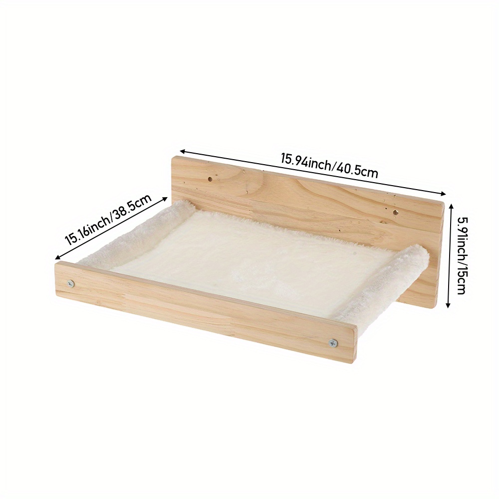 Wall Mounted Cat Hammock, Detachable Cat Bed & Perch