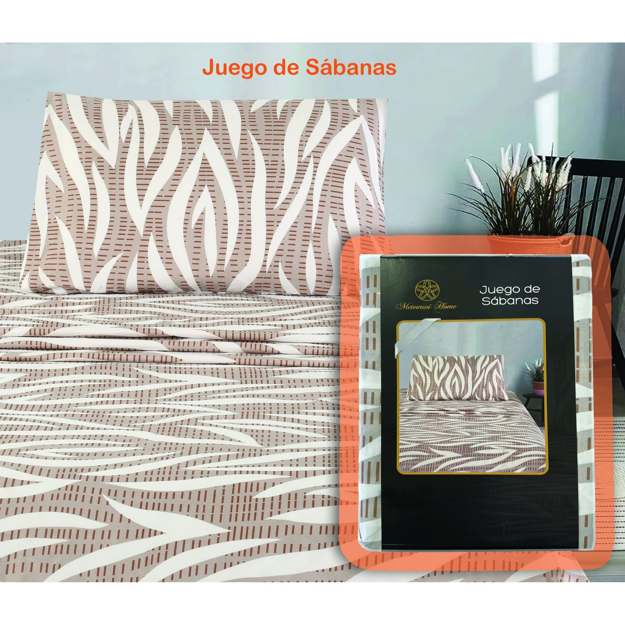 TEMU Juego de Sábanas 3 o 4 Piezas de Microfibra, Tejido Cepillado Super , Sábana Encimera + Sábana Bajera Ajustable + Fundas de Almohada