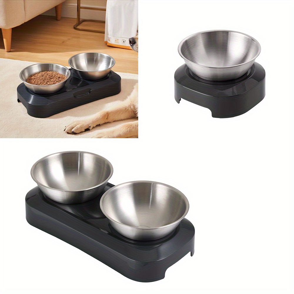 Elevated Dog Bowls with Stand, Pet Feeding Station with Stainless Steel Bowl for Small Medium Dogs and Pet, 2 Types Available