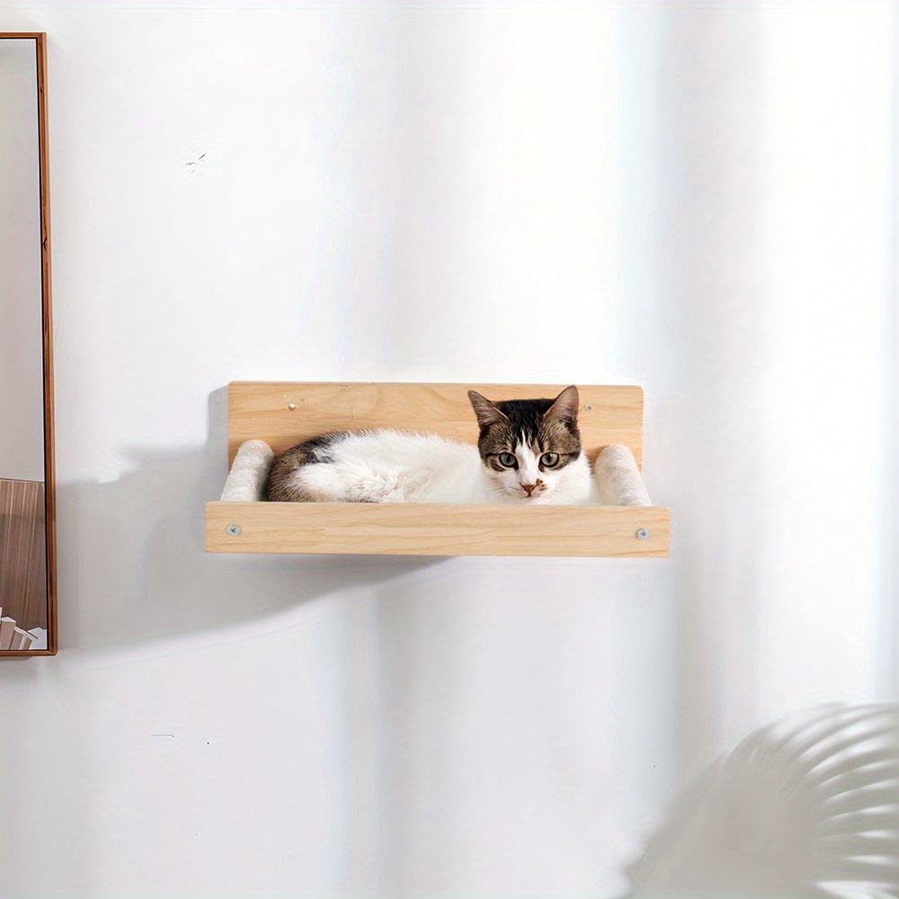 Wall Mounted Cat Hammock, Detachable Cat Bed & Perch