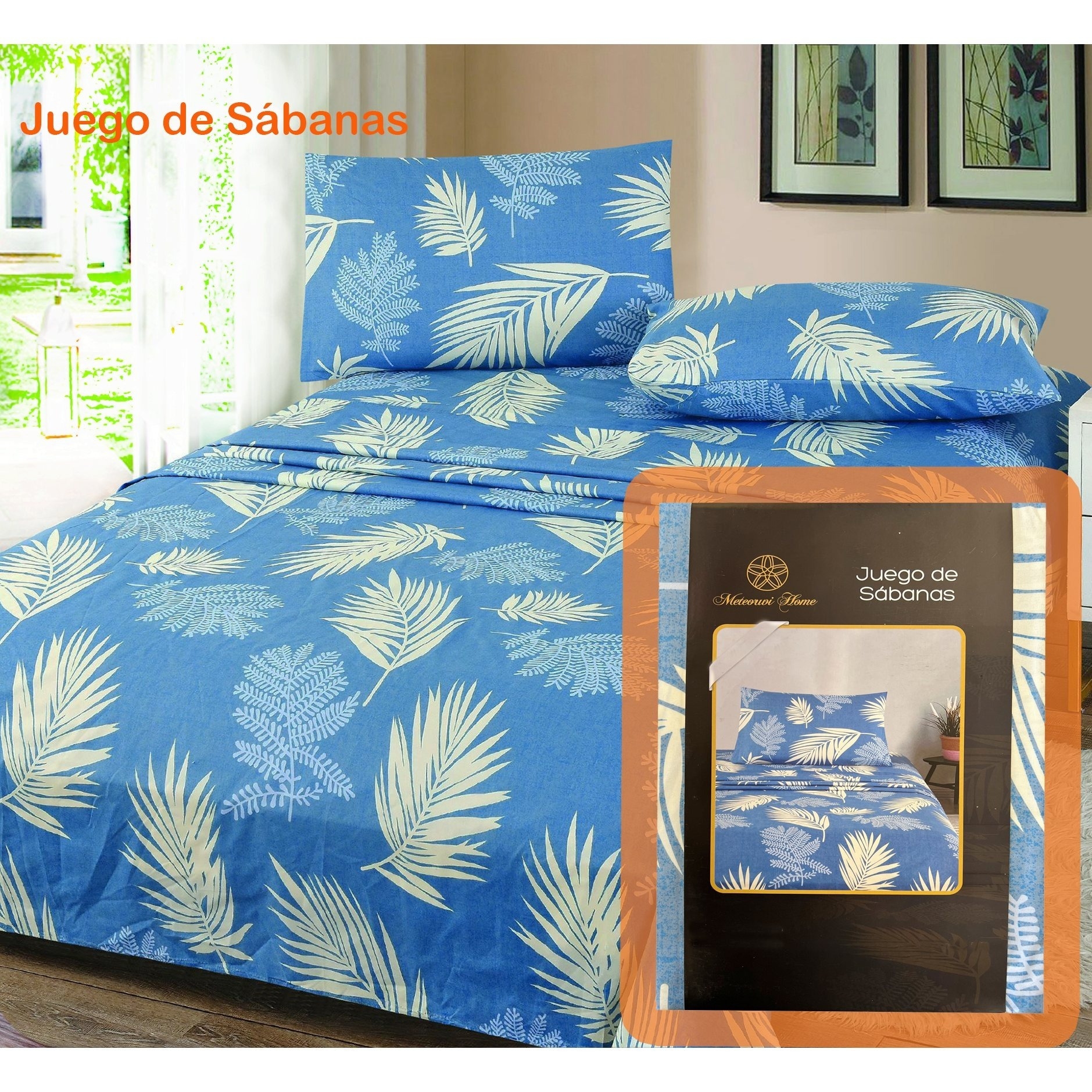 TEMU Juego de Sábanas 3 o 4 Piezas de Microfibra, Tejido Cepillado Super , Sábana Encimera + Sábana Bajera Ajustable + Fundas de Almohada