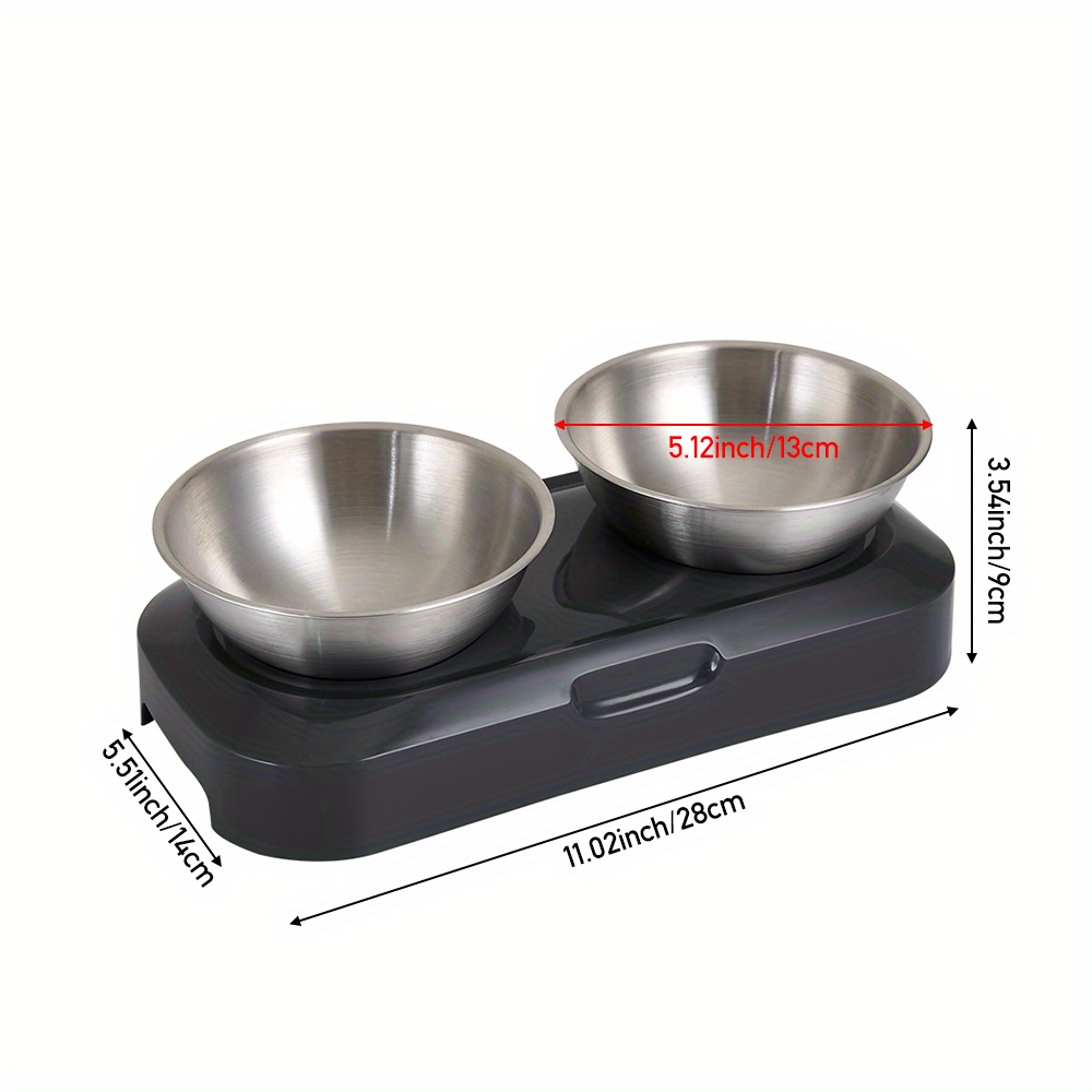 Dog Bowls with Stand, 2 Types Available, Raised Dog Bowl for Large Dogs, Dog Feeding Station with Stainless Steel Bowl