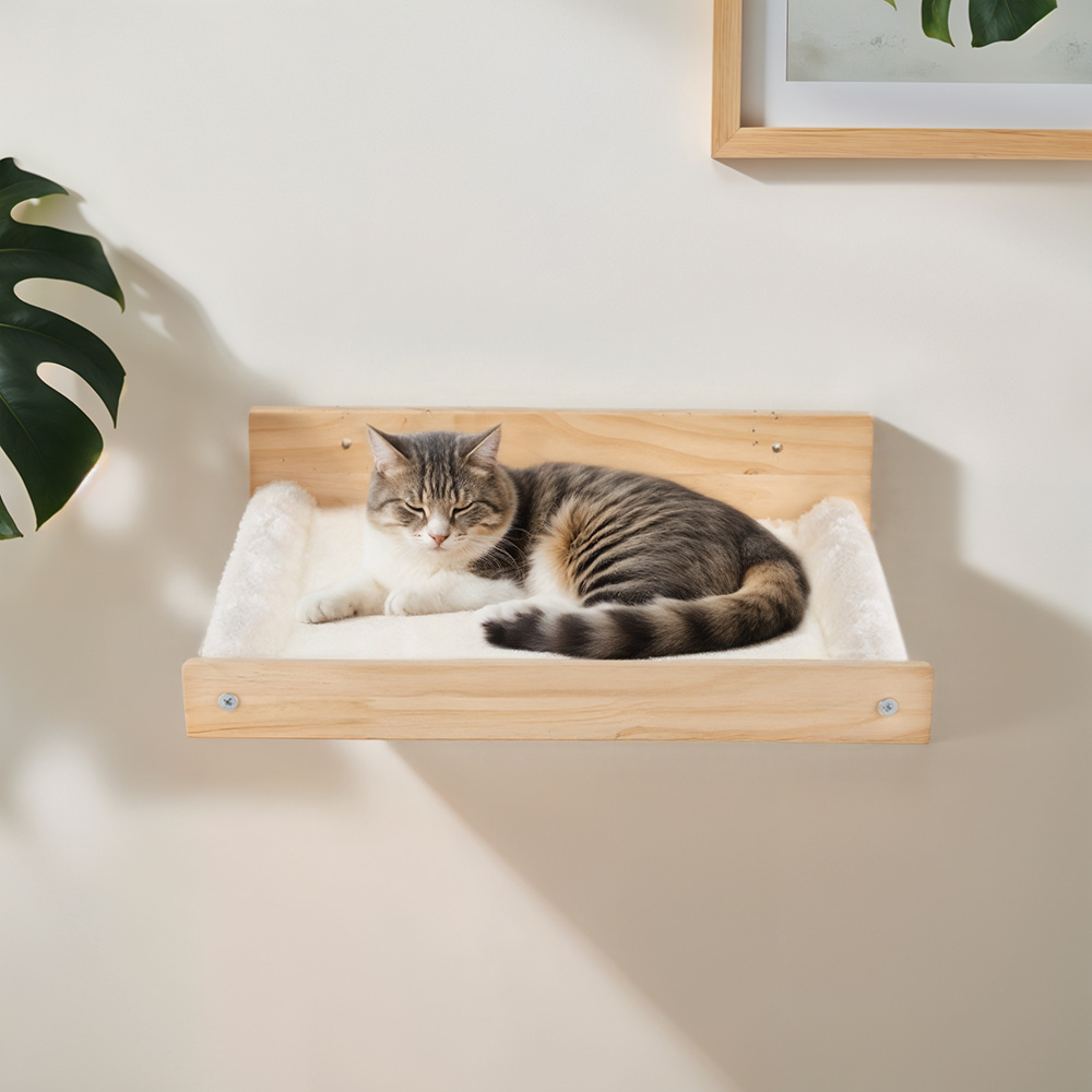 Wall Mounted Cat Hammock, Detachable Cat Bed & Perch