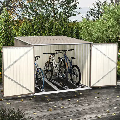 heavy duty metal bike shed for bikes| secure lockable