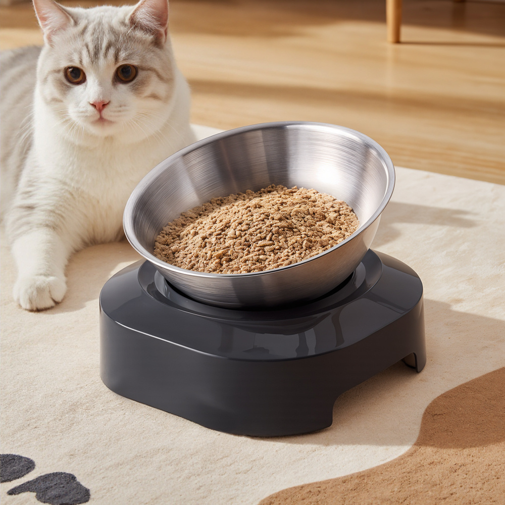 Elevated Dog Bowls with Stand, Pet Feeding Station with Stainless Steel Bowl for Small Medium Dogs and Pet, 2 Types Available