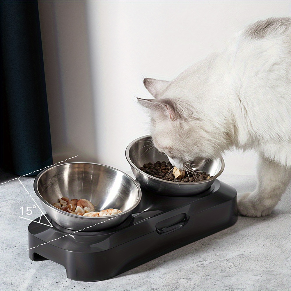 Dog Bowls with Stand, 2 Types Available, Raised Dog Bowl for Large Dogs, Dog Feeding Station with Stainless Steel Bowl