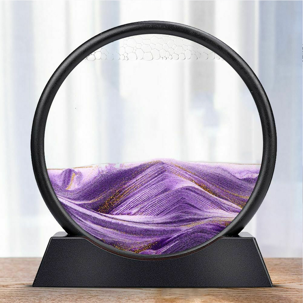 TEMU 1 Piece Painting Art Picture - 3d Deep - View In Round Glass Frame, Art Decor For Desktop | 7 - Inch Elegant Ornament | Perfect Gift For