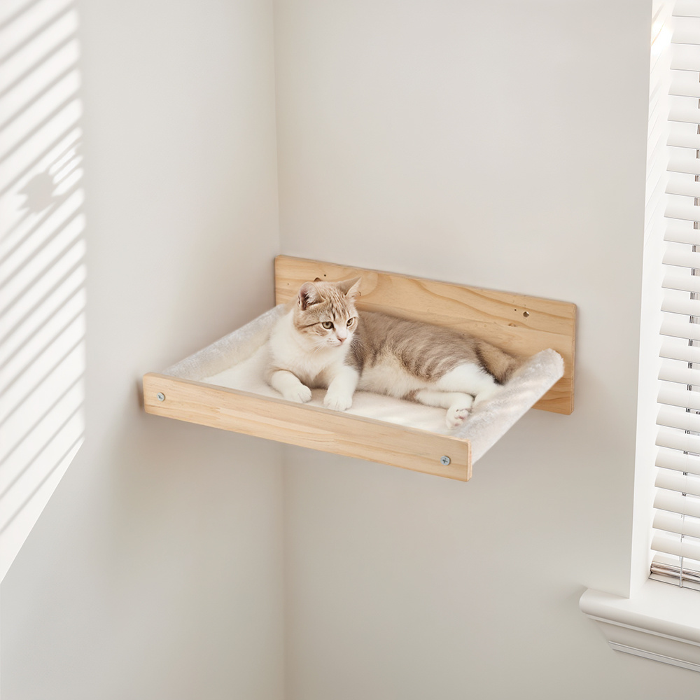 Wall Mounted Cat Hammock, Detachable Cat Bed & Perch