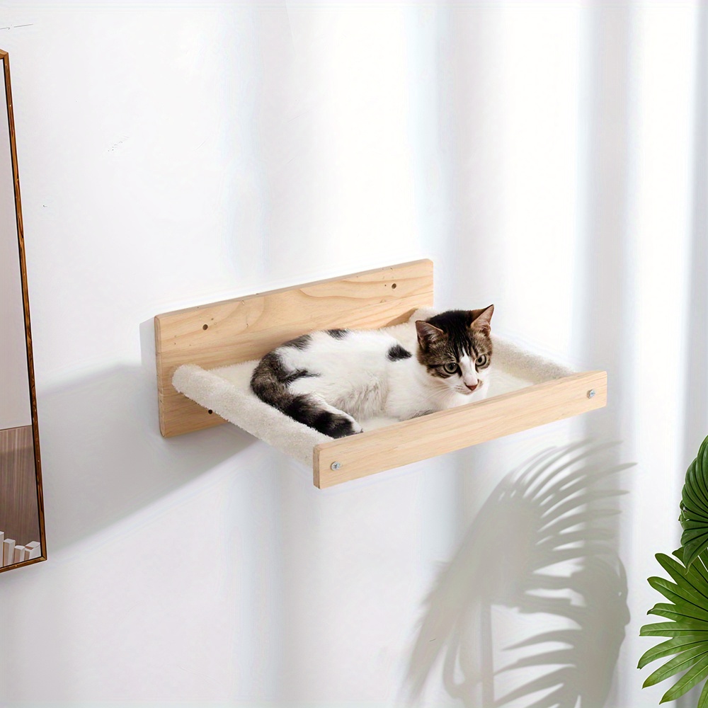 Wall Mounted Cat Hammock, Detachable Cat Bed & Perch