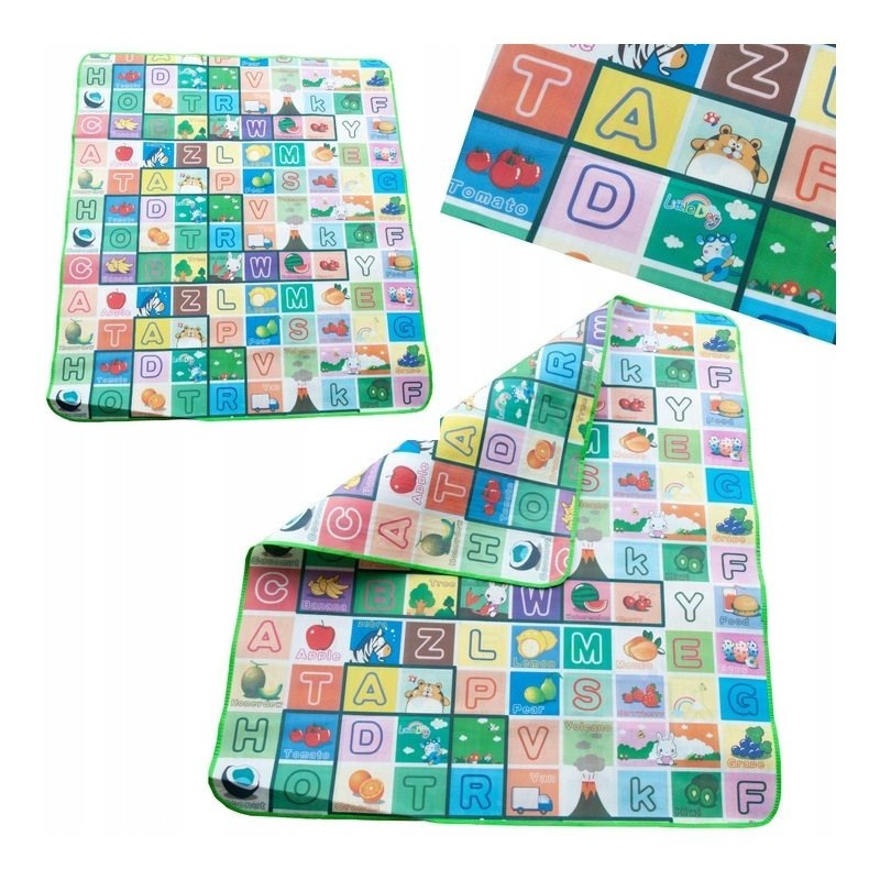 Large Foam Educational Mat Alphabet Carpet Letters Animals 180x180cm