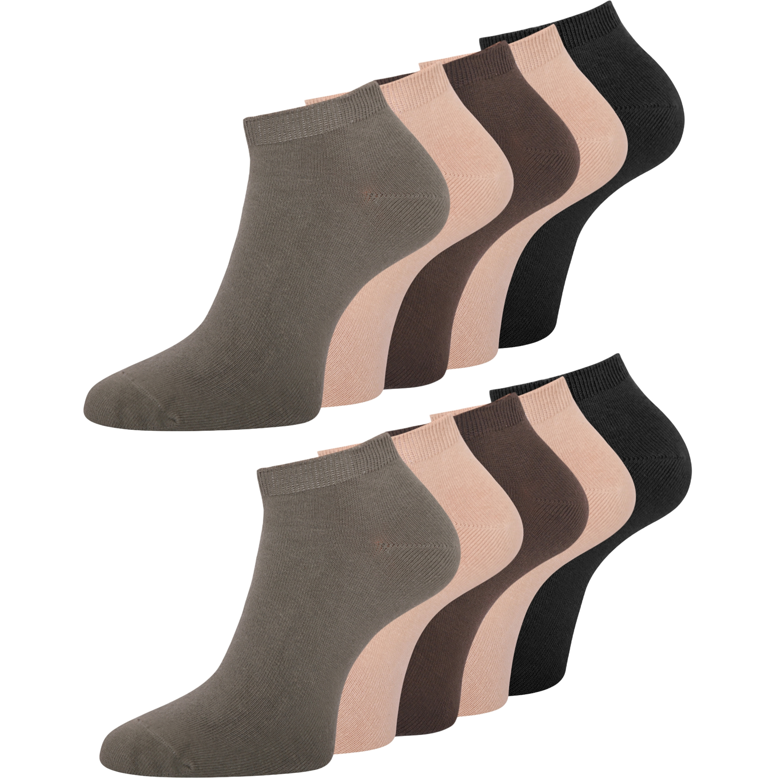 E-shop 10 Paar Herren Sneakersocken Knöchelsocken Baumwolle bequeme Socken 39-42 43-46 47-50 Freizeit