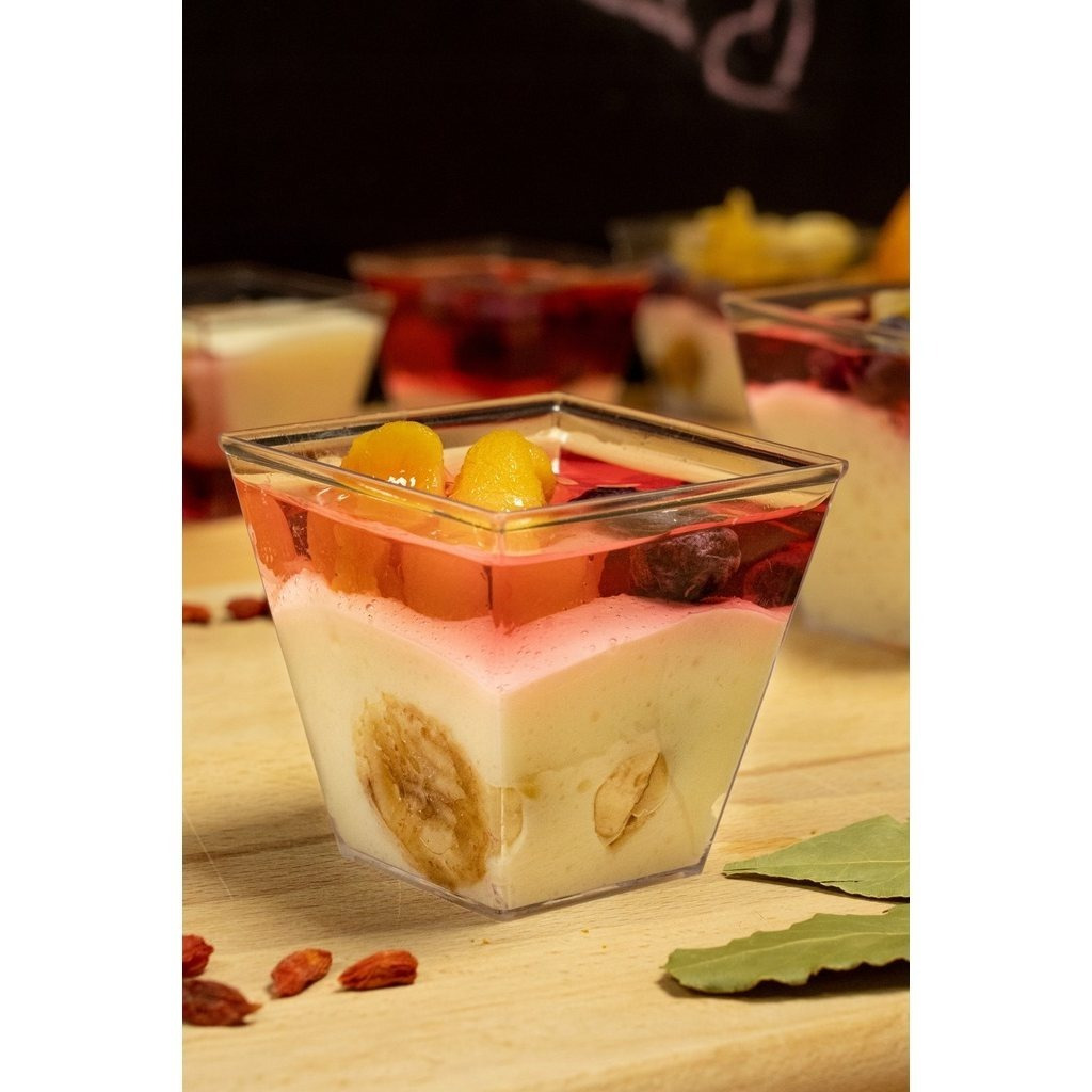 E-shop Kreisförmige Schachteln für Desserts - Für Desserts - Desserts - 120 ml Behälter 50 Stück