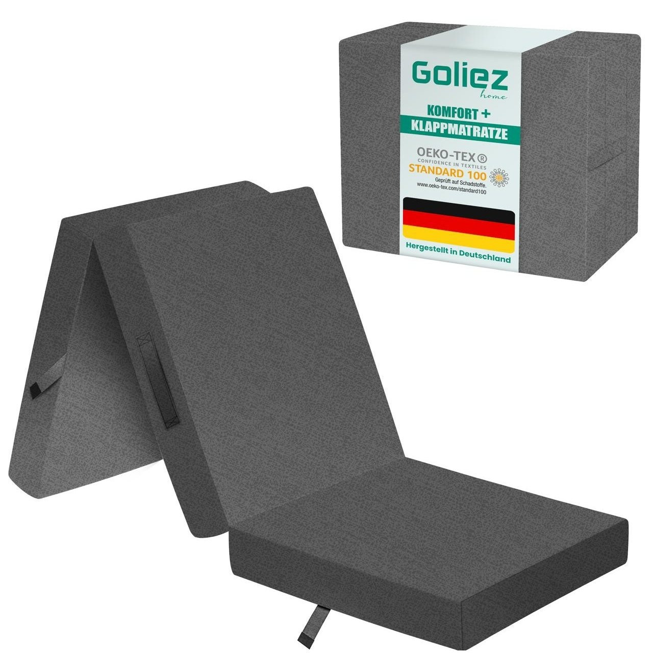 Image of Folding Mattress 3-fold Folding Mattress Guest Mattress, Foam Mattress, Foldable, Camping Bed, Washable Cover