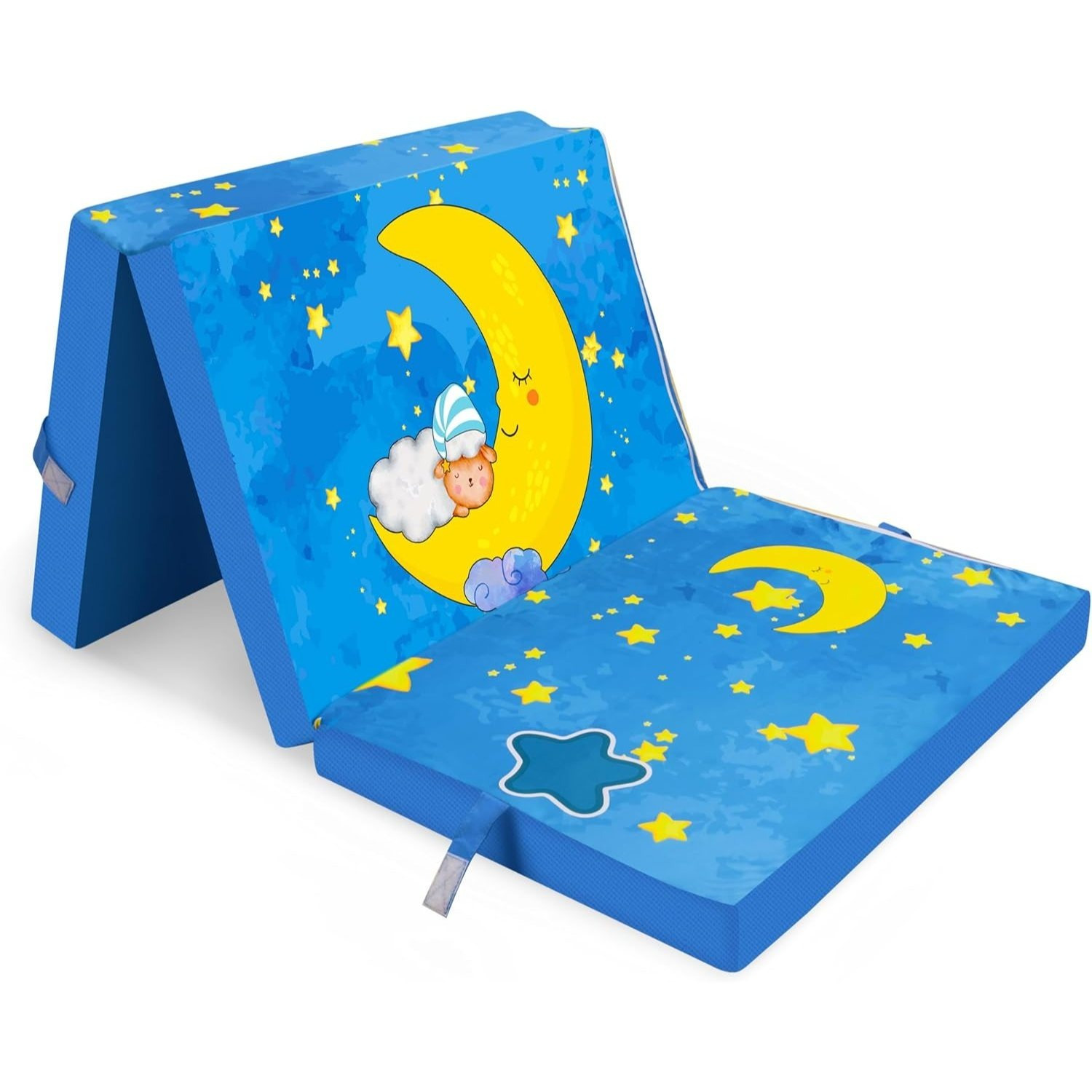 Goliez Folding Mattress, Kids Folding Mattress, Travel Cot Mattress, Children's Mattress, Sleeping Mat For Toddlers, Foldable Mattress, Guest Mattress For Kids, Blue