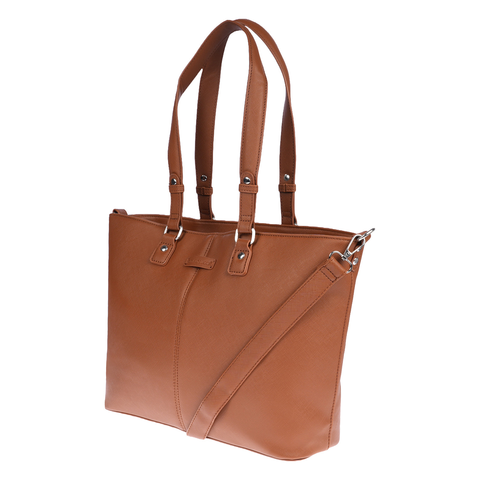 Large Ladies Shoulder Bag Crossbody Bag Handbag Cognac