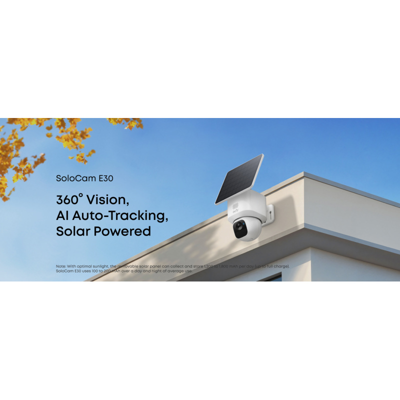  安全 e30 2k 太阳能安全摄像头户外无线，360° 旋转和倾斜家庭安全摄像头，太阳能供电，ai 追踪，ip65 防水， s380 兼容 商品详情 0