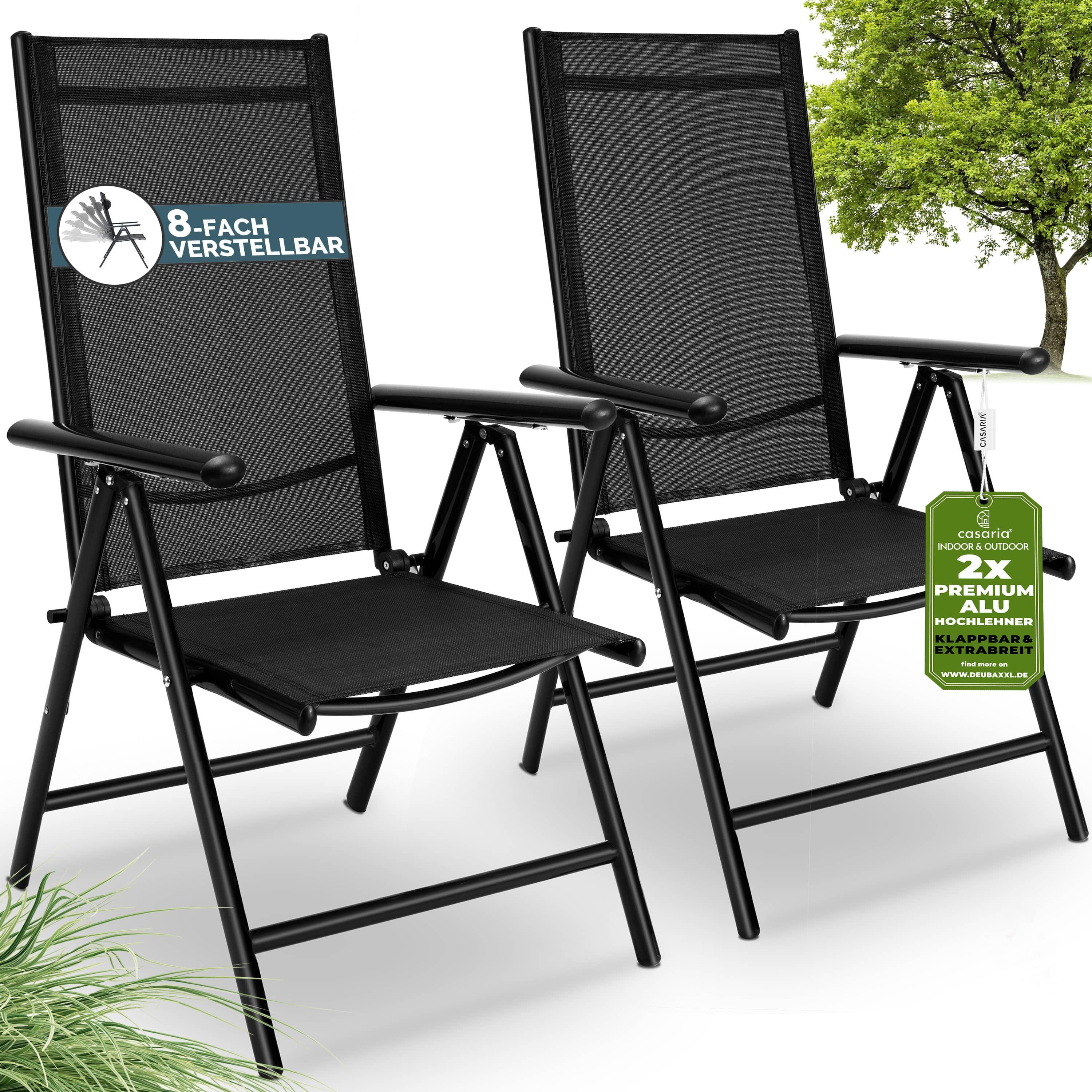  ® juego de sillas de jardín con respaldo   plegables ajustables en 8 direcciones silla de camping silla plegable de aluminio resistente a   capacidad de carga de 120kg   de jardín