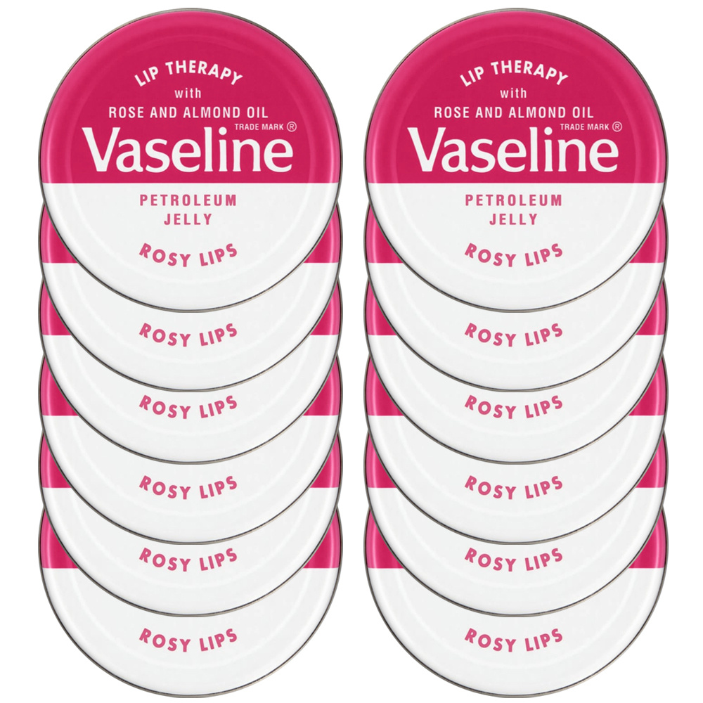 Vaseline Women's 'Lip Therapy' Petroleum Jelly Rosy Lips, 6 x 20gm in White
