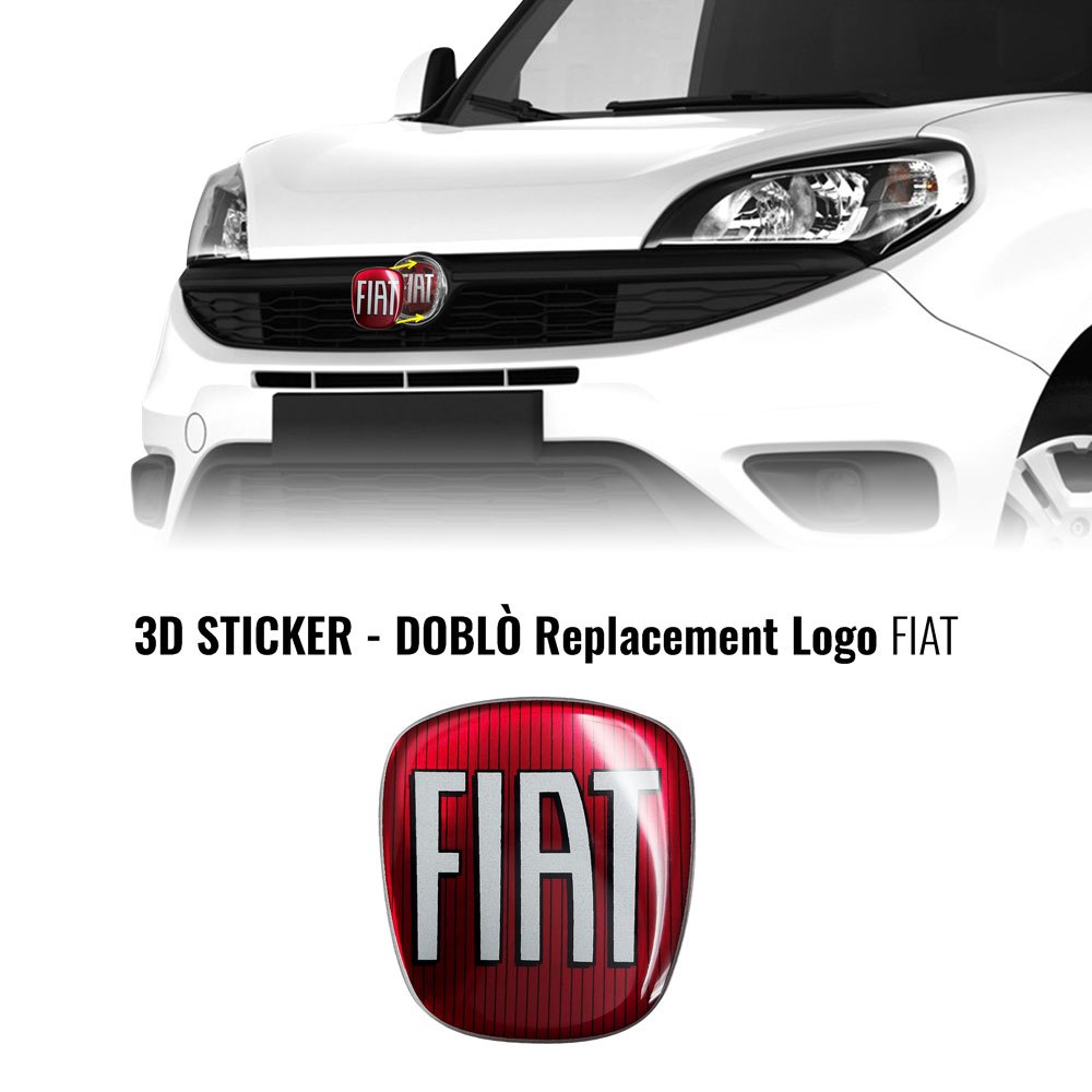 E-shop Fiat Haftklebe-Professionelle 3D-Ersatzlogos für
