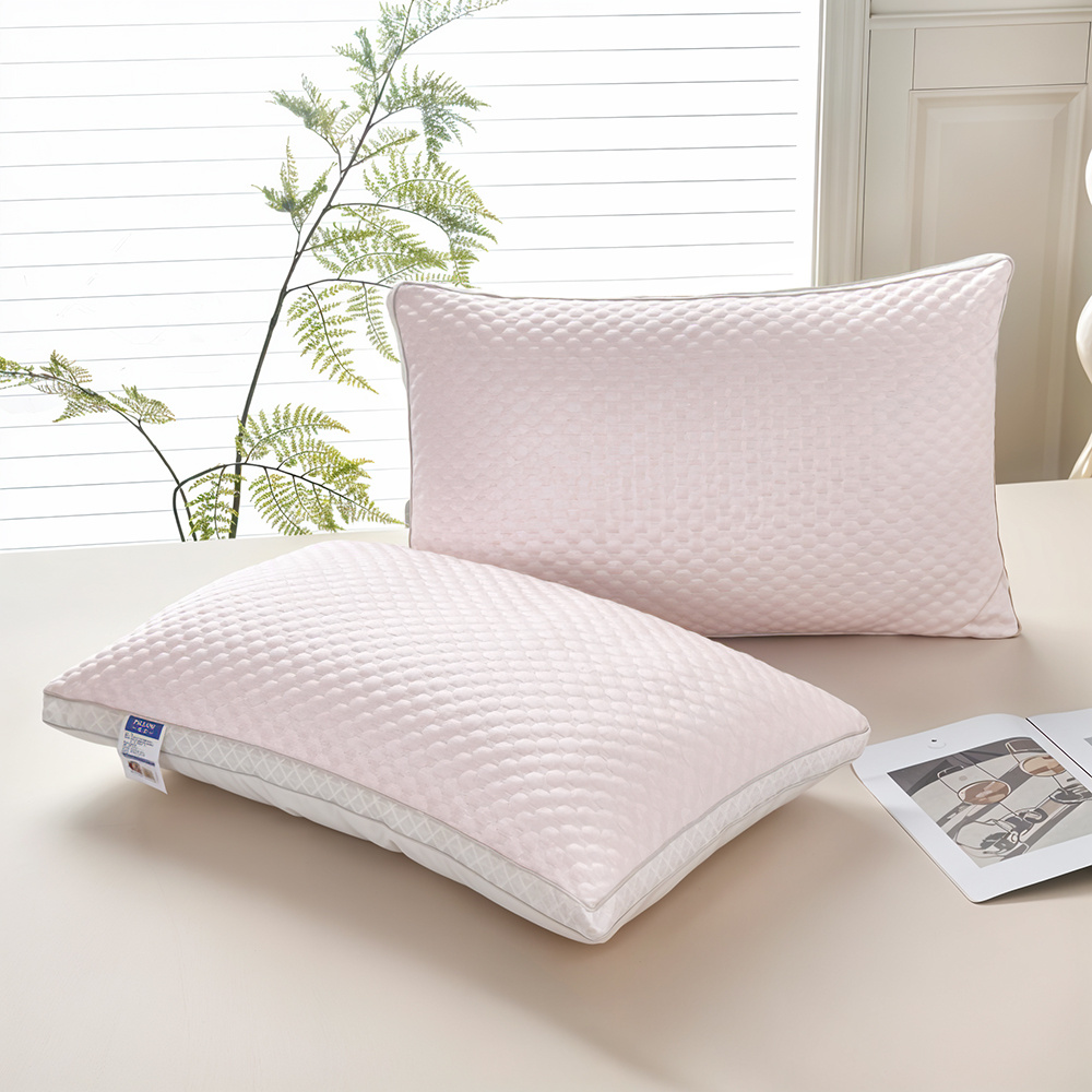 Tofu Pillows Cool Feeling Pillows For Summer, Hot Sleepers, Hypoallergenic Machine Washable Polka Dot Design, Soundwave Technology Embossed Fabric, Comfortable And Relax Head & Neck Support, Removable, 74*48*13Cm, 1000g Premium Polyester Fiber Fill