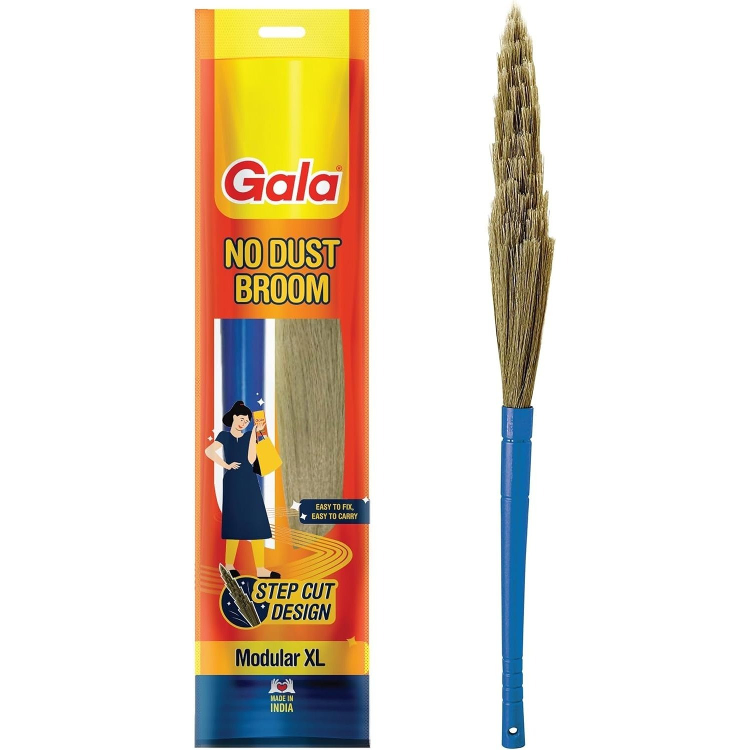 TEMU Gala Floor Broom- ( From New Broom Dust- Bhusa) 100cm Long Broom