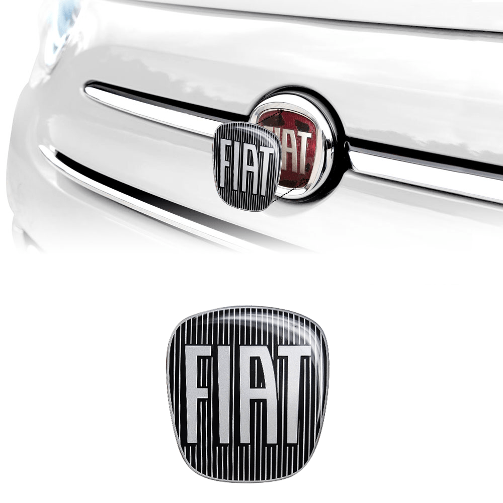 Fiat 14186a Adhesive 3d Replacement Logo Black For 500