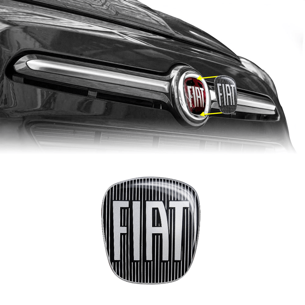 E-shop Fiat 3D-Ersatzaufkleber mit schwarzem Logo für