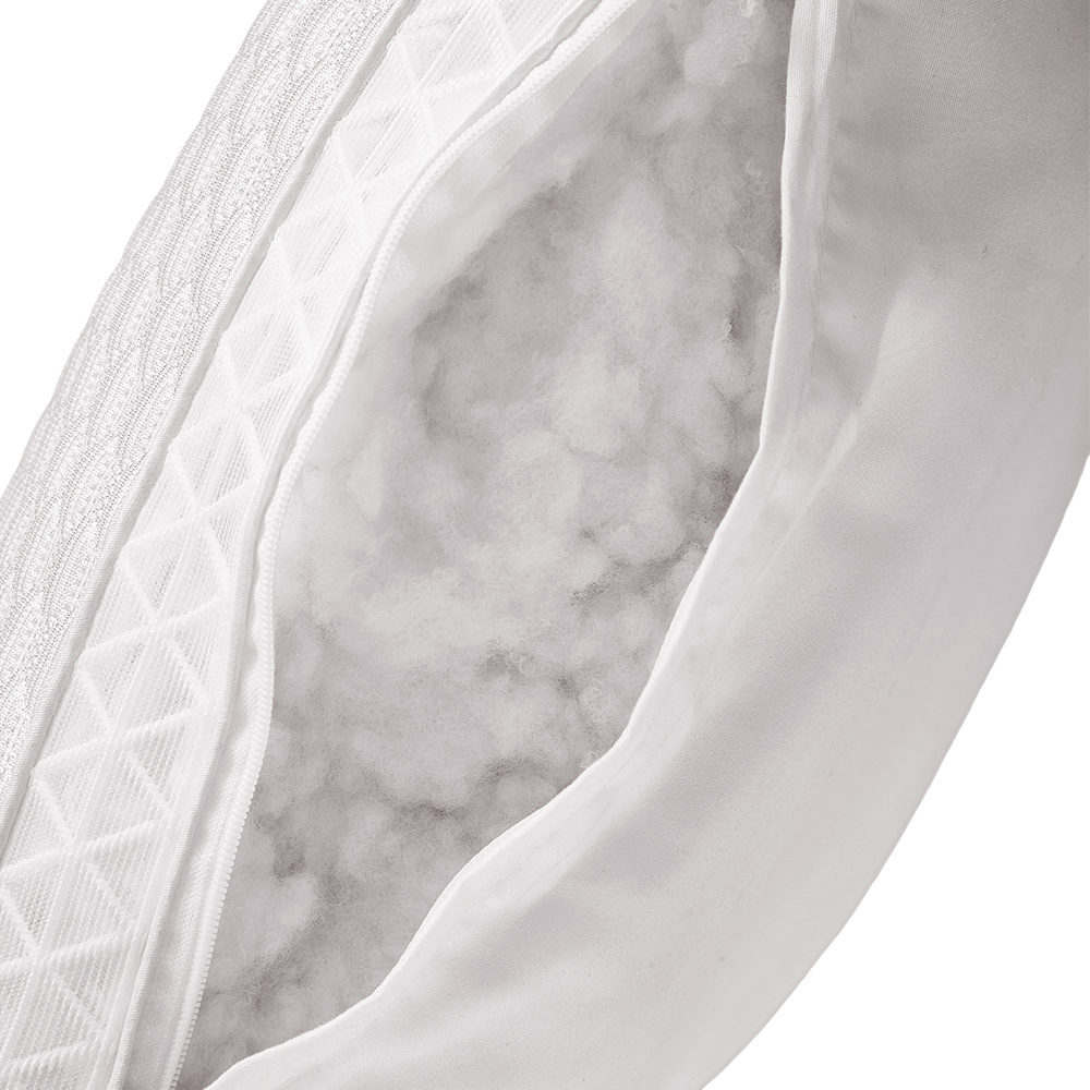 Tofu Pillows Cool Feeling Pillows For Summer, Hot Sleepers, Hypoallergenic Machine Washable Polka Dot Design, Soundwave Technology Embossed Fabric, Comfortable And Relax Head & Neck Support, Removable, 74*48*13Cm, 1000g Premium Polyester Fiber Fill