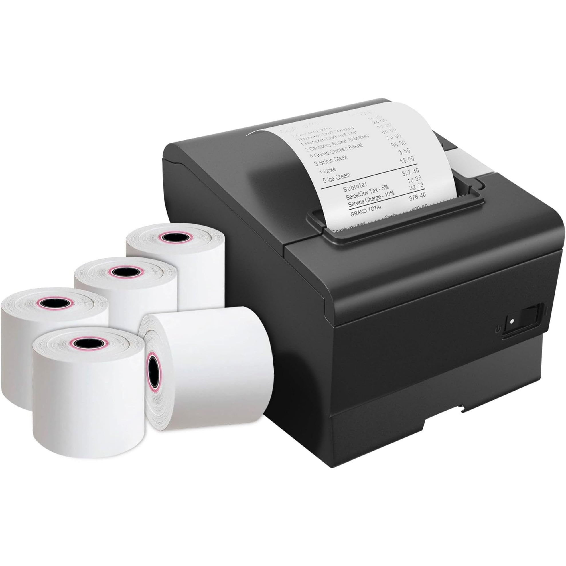 TEMU Isoul 80x80mm Till Rolls For Pdq Machines 5 Pack Thermal Receipt Printer Rolls Card Machine Paper Rolls