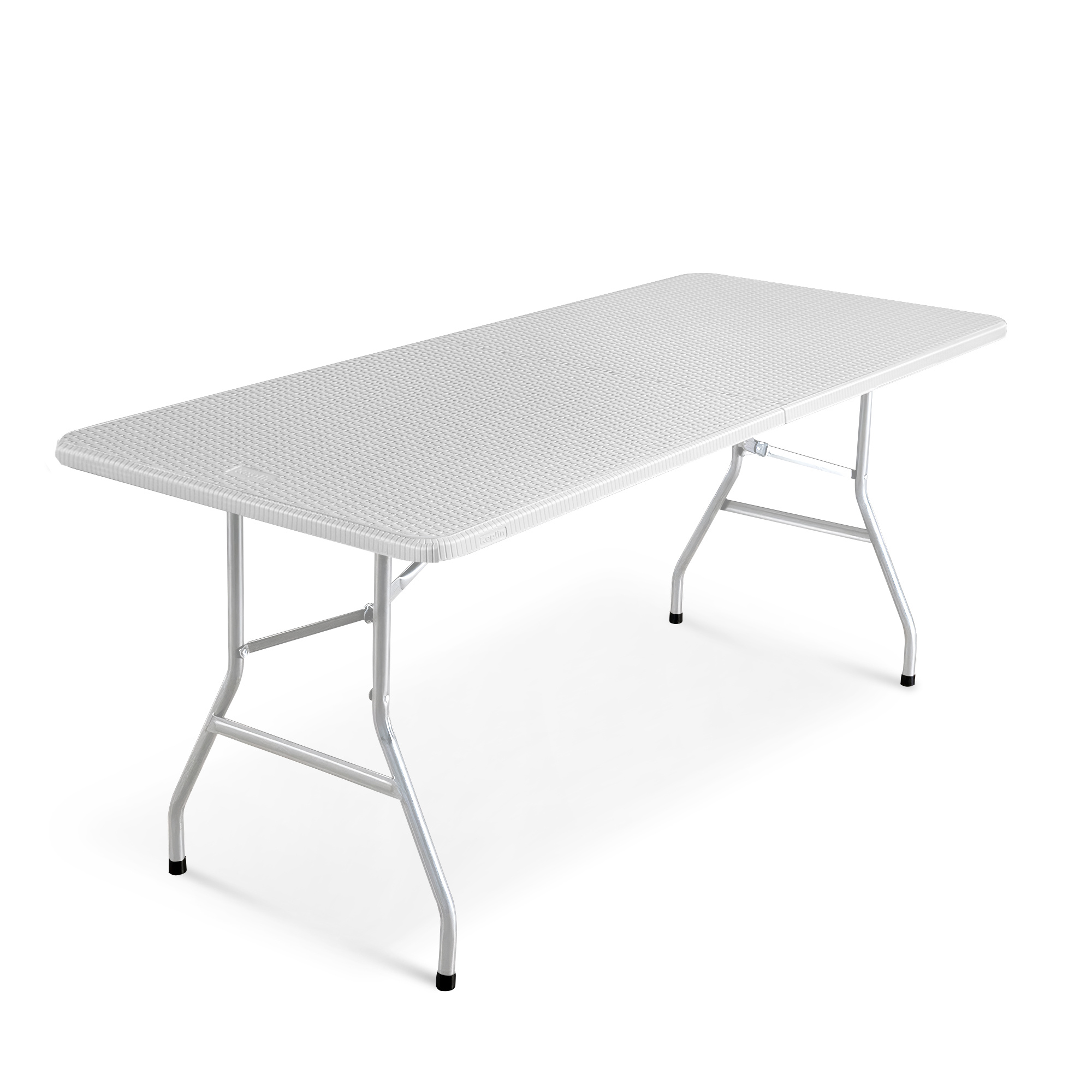 KEPLIN 6ft Folding Table - Sturdy Metal Frame, Waterproof, Portable & Easy Assembly – Ideal for Parties, BBQs, Camping
