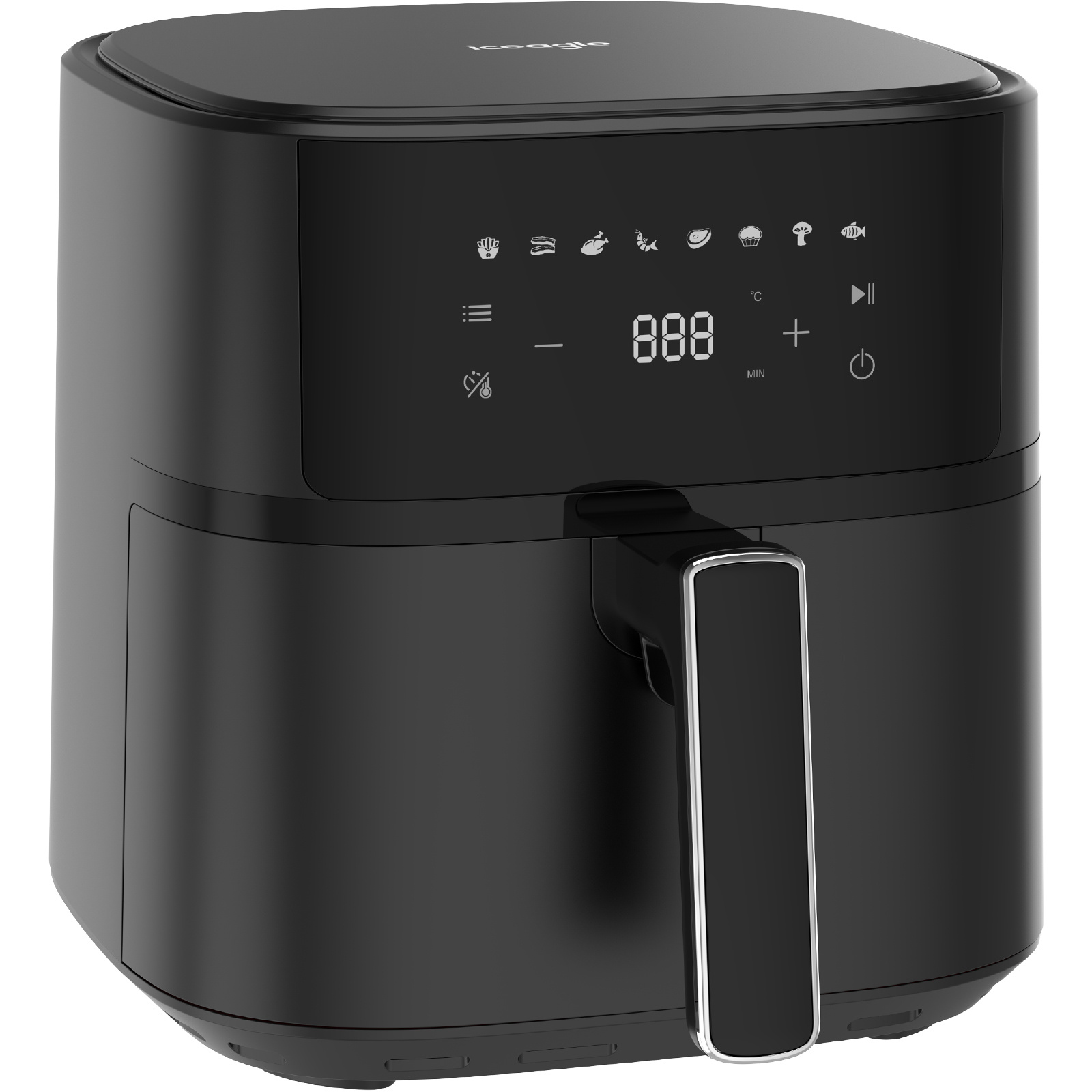 E-shop Heißluftfritteuse AF-625A 6,5 L Airfryer XL - Fritteuse Ohne Fett Air Fryer mit Metallinnenraum, 1700W Heissluftfriteuse mit 8 Kochprogramme,