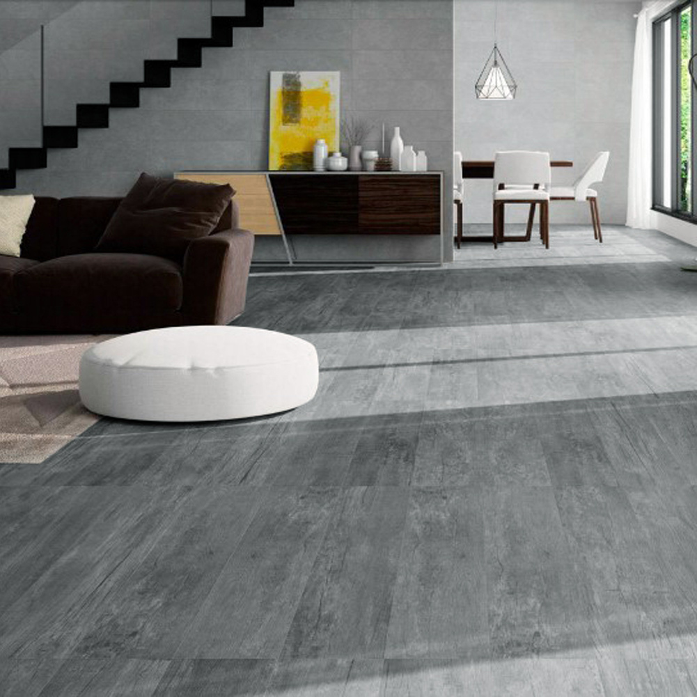 TEMU 36 Pieces Of Pvc Flooring Wood Grain Flooring Self-adhesive Floor Tiles Wall Stickers Suitable For Room And Office Size 91.5 X 15.2cm (8825 )