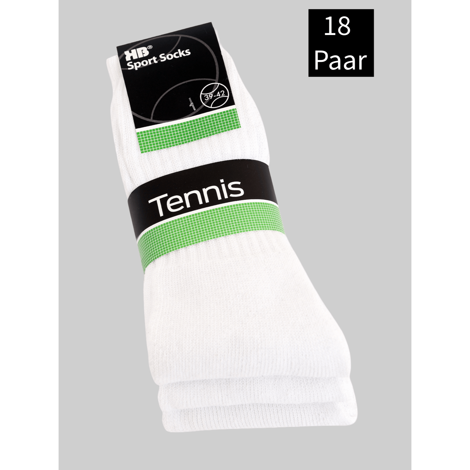 Image of 18 Pairs Of Tennis Socks, Sports Socks For Women And Men, White And Black, Calf Socks For Fitness Training And Leisure, Size 39-42 & 43-46