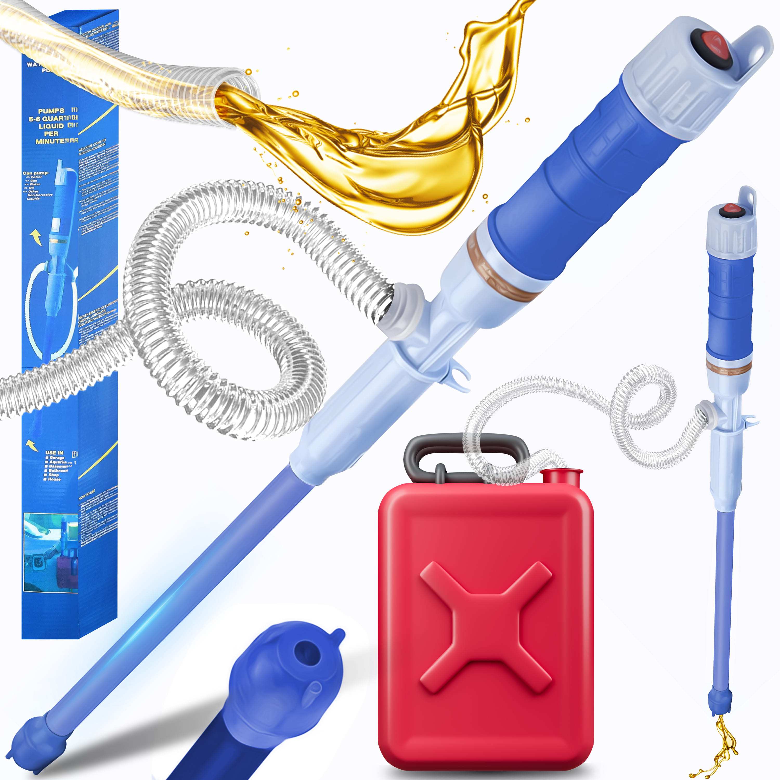 TEMU Pompe électrique pour fluides RETOO Techpro, transfert de , eau, huile, pompe , R20 à batterie, mécanisme simple d'/extinction, utilisation