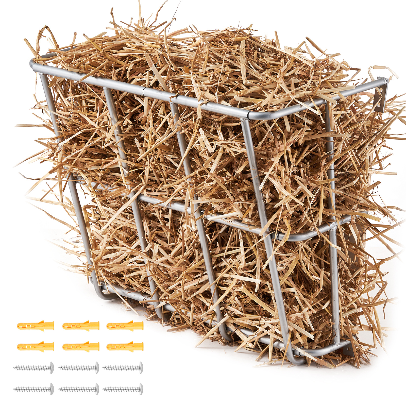 Vevor Livestock Hay Feeder Gallons Wall Mounted Goat Hay Rack For Horses