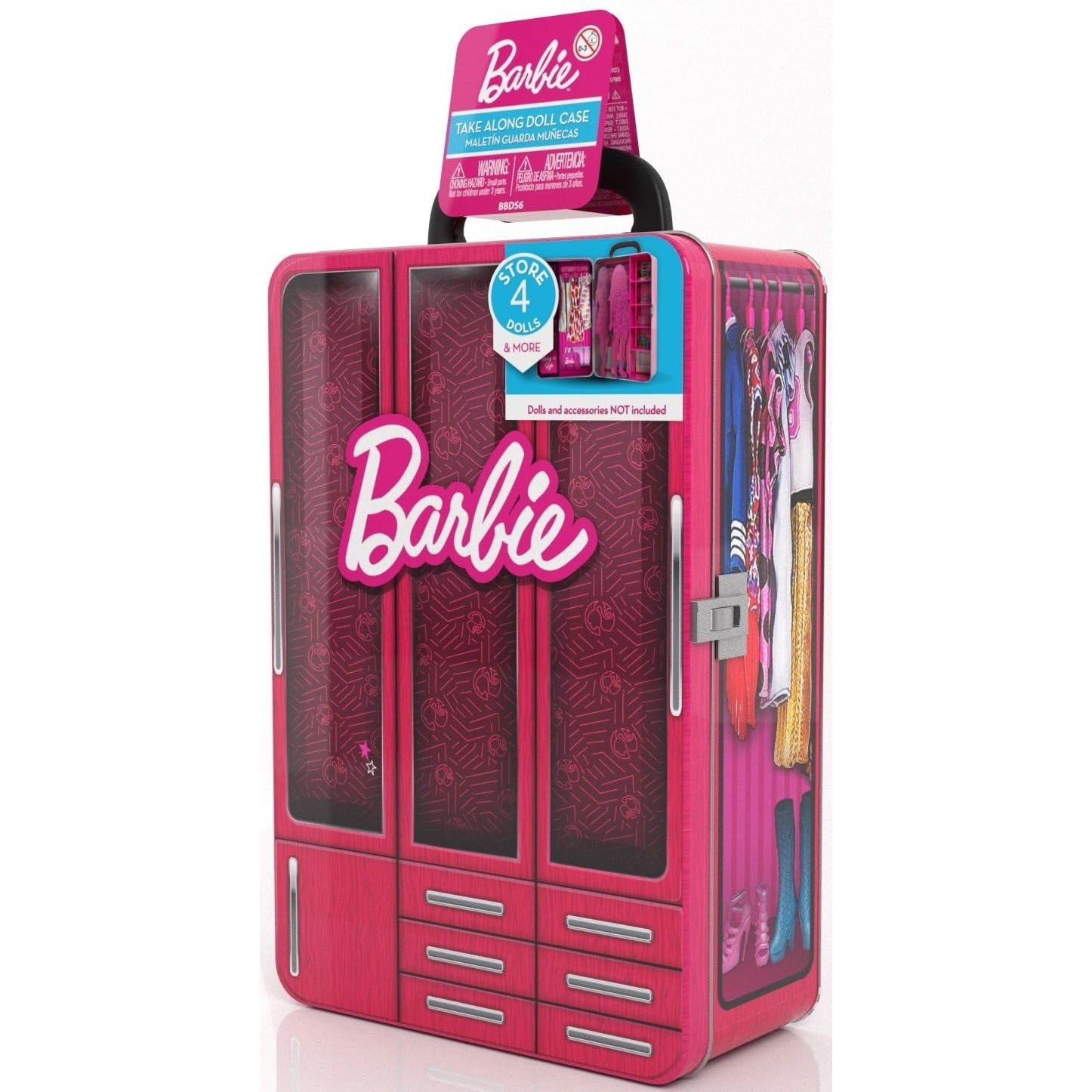 TEMU Metal Dolls Toy Storage Case For Girls - All - Compatible With Other Dolls, For Kids Ages 3 And Up