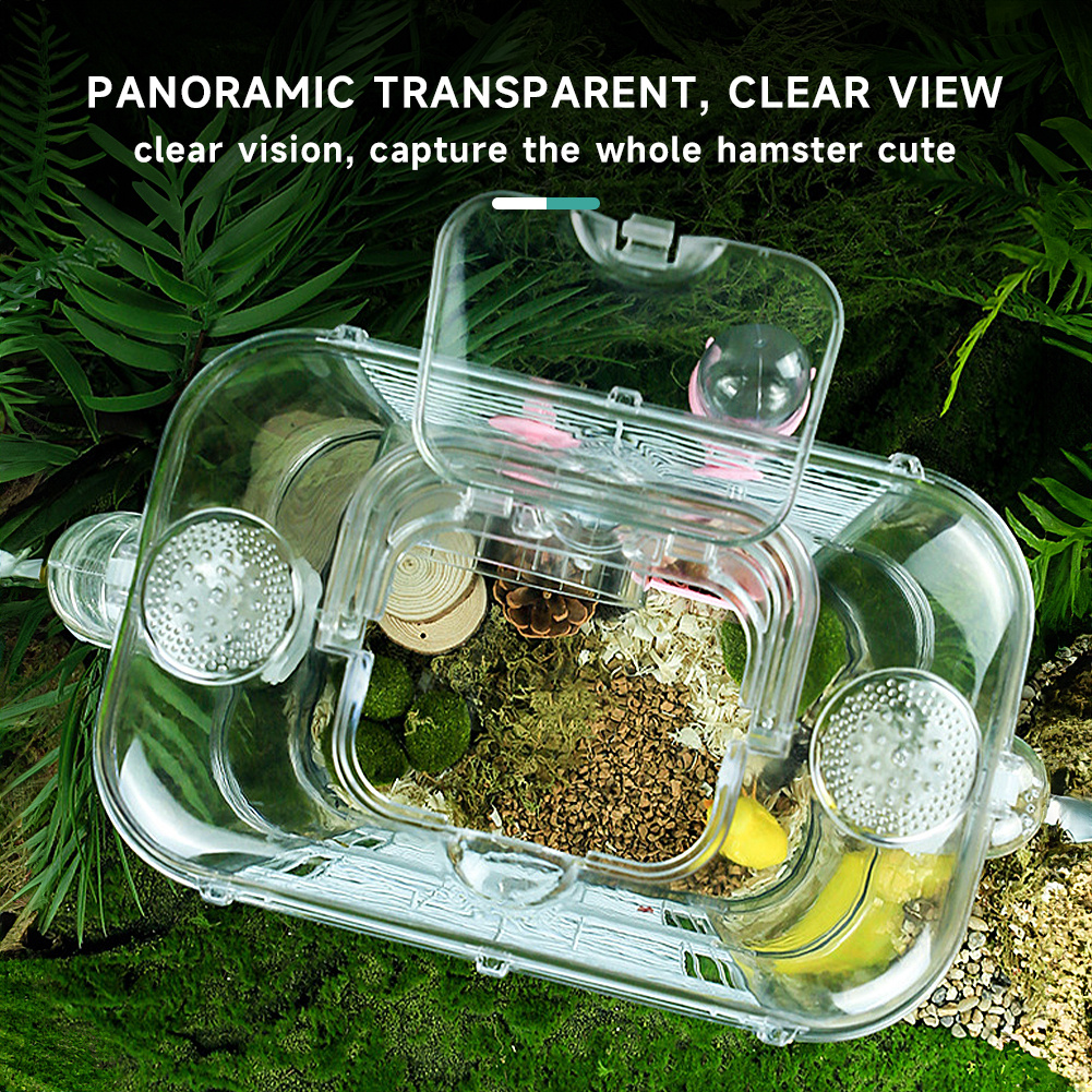 Double-Layer Hamster Cage Villa with Built-In Accessories