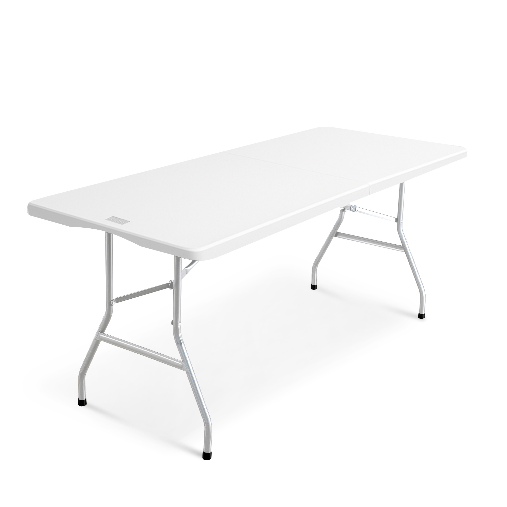 KEPLIN 6ft Folding Table - Sturdy Metal Frame, Waterproof, Portable & Easy Assembly – Ideal for Parties, BBQs, Camping