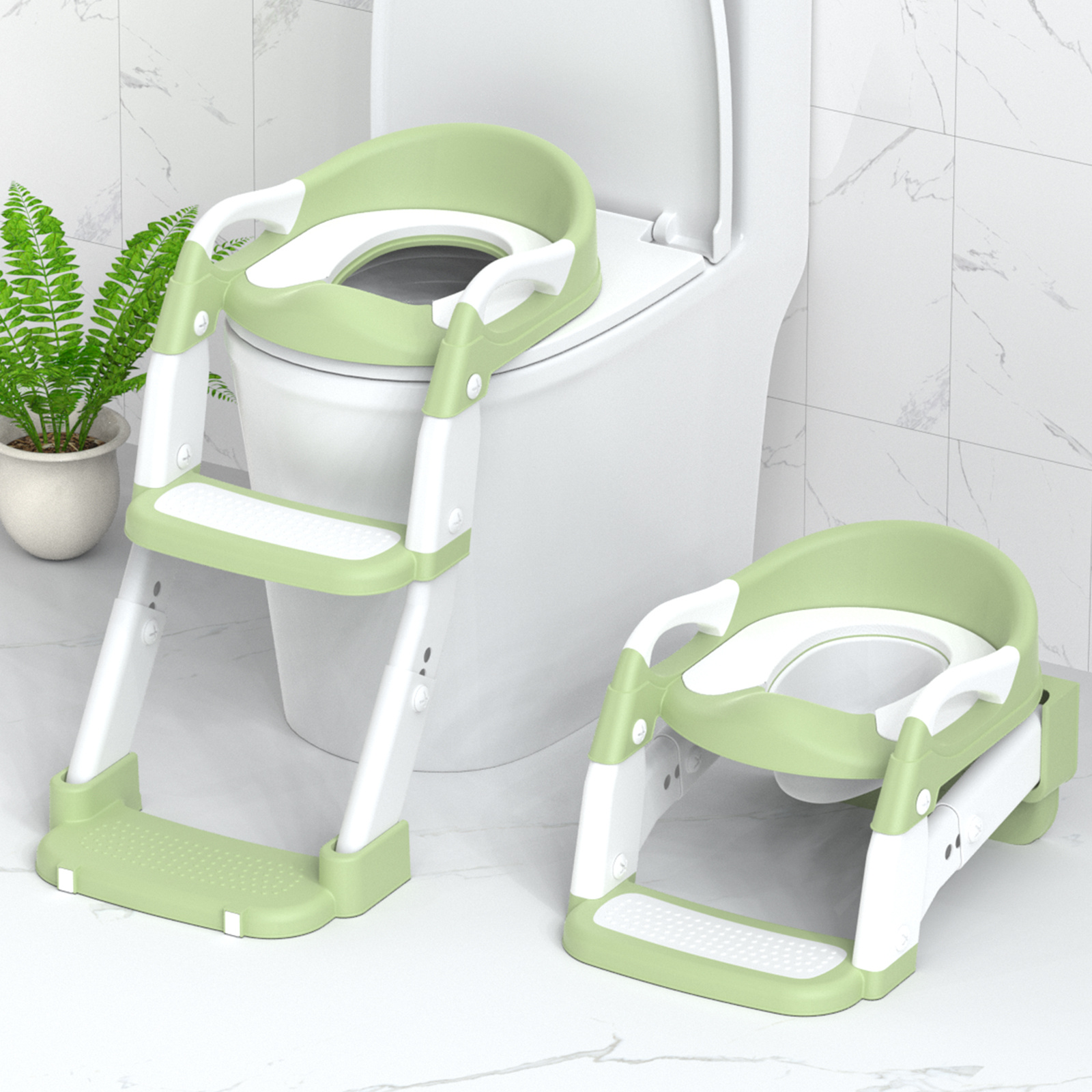 3 in 1 multifunctional toilet training seat adjustable height portable potty training seat durable pvc non slip   potty training toilet seat suitable for   home use stairs and training purple