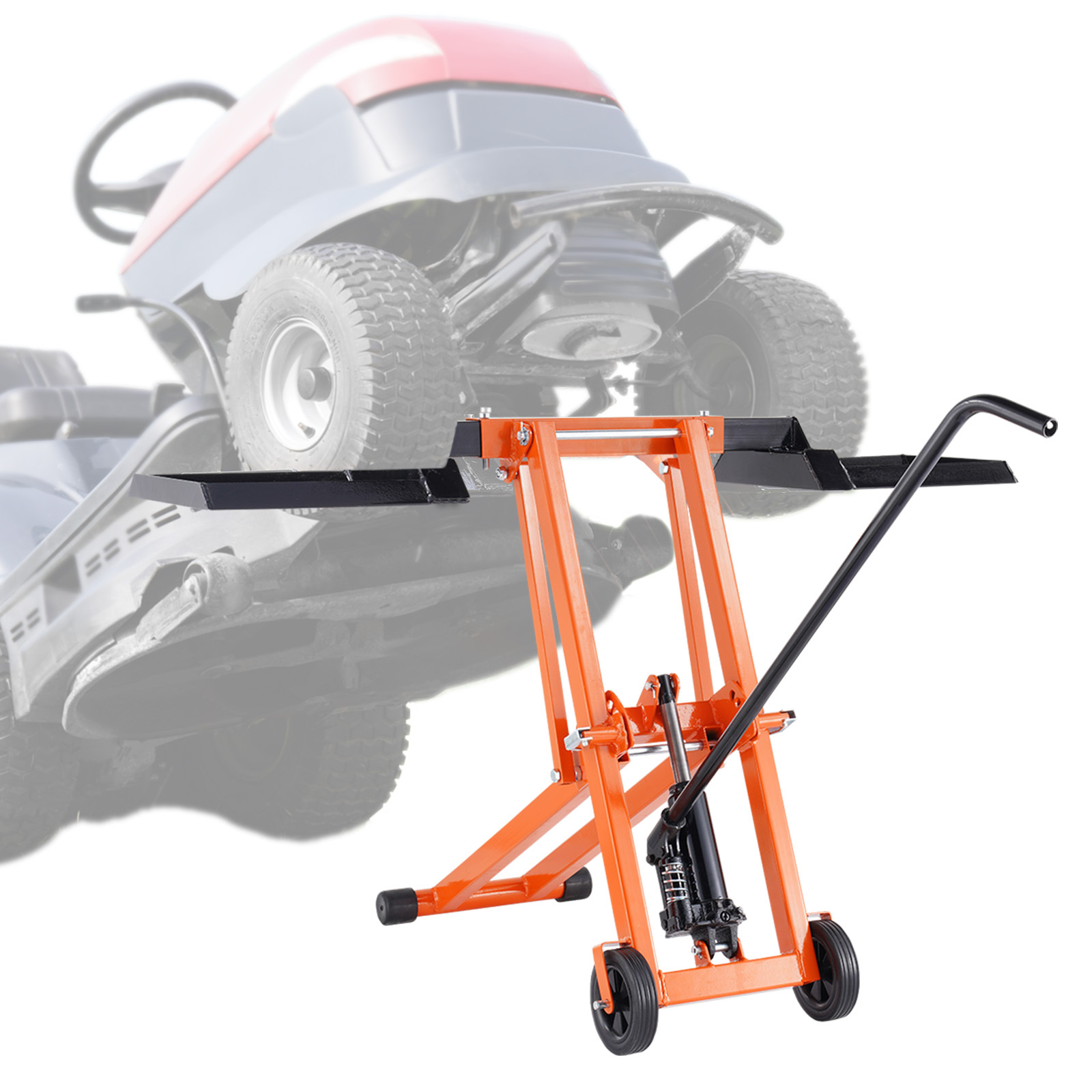 TEMU Vevor 500 Lbs Lawn Mower Lift With Hydraulic Jack For Riding Tractor Lawn Mowers