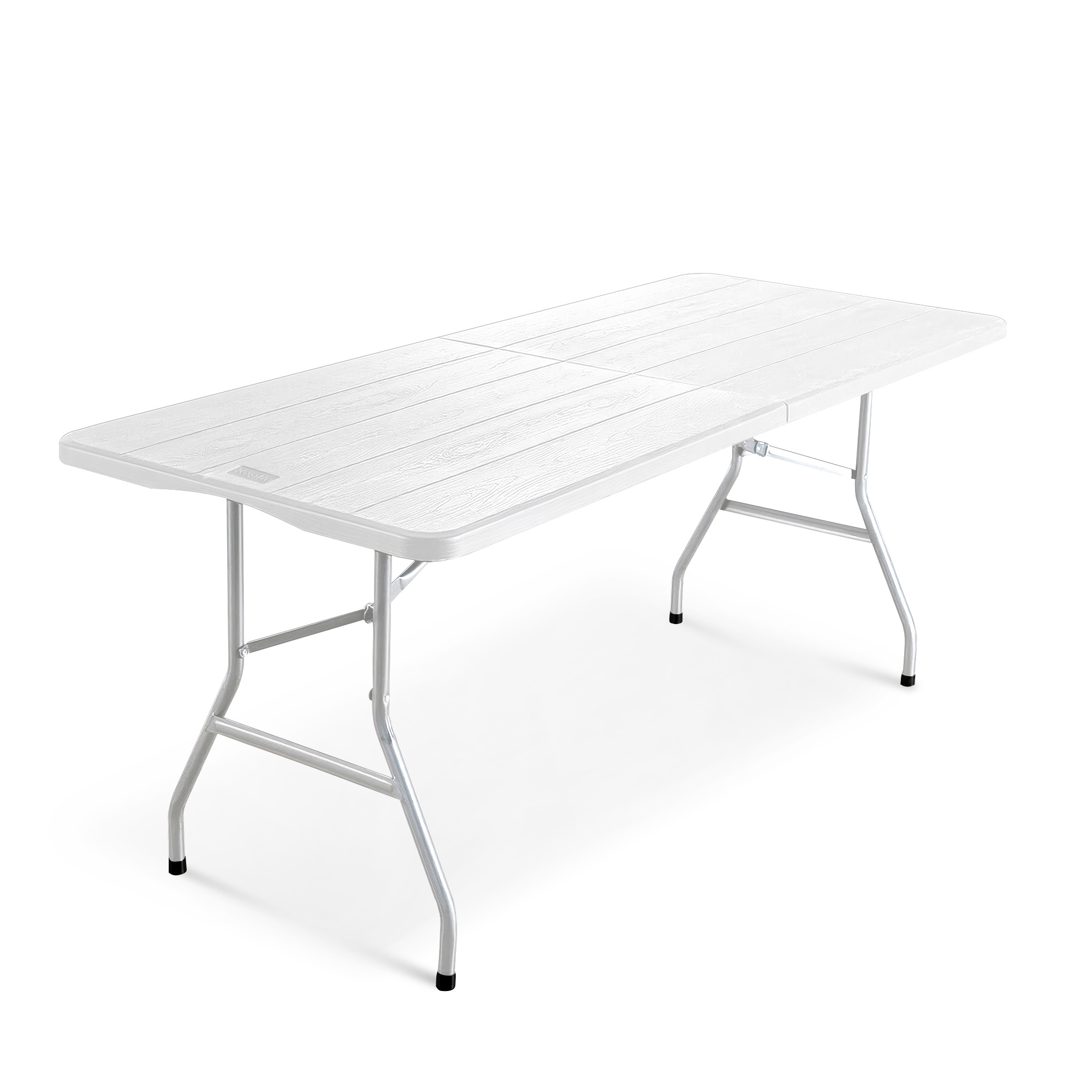 KEPLIN 6ft Folding Table - Sturdy Metal Frame, Waterproof, Portable & Easy Assembly – Ideal for Parties, BBQs, Camping