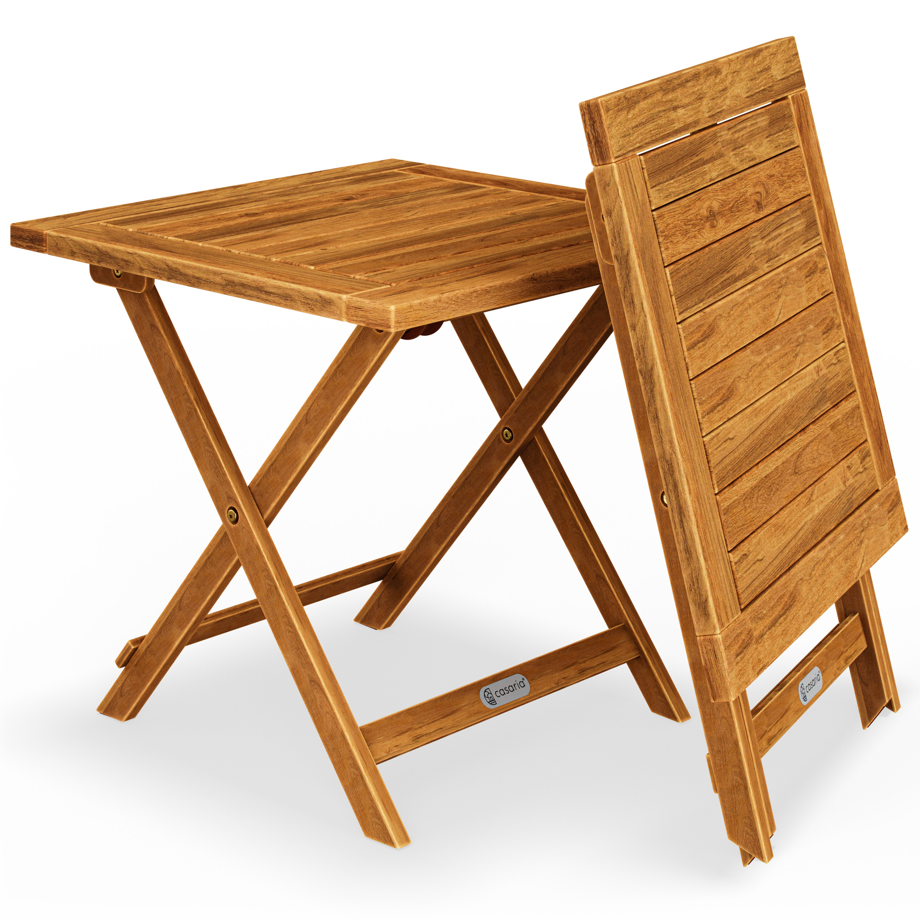 TEMU Mesa Auxiliar CASARIA® de Madera, Plegable y Totalmente Ensamblada, Capacidad de Carga de 80Kg, 46X46Cm, Resistente a , para , , , Mesa Pequeña,