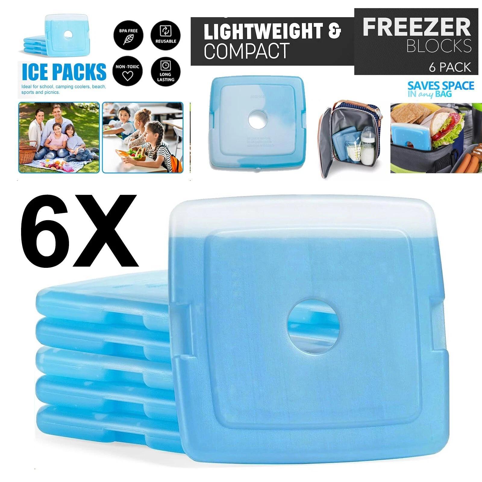 Cooler Ice Packs Reusable Long Lasting FRCOLOR 4pcs Freezer Packs For ...
